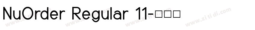 NuOrder Regular 11字体转换